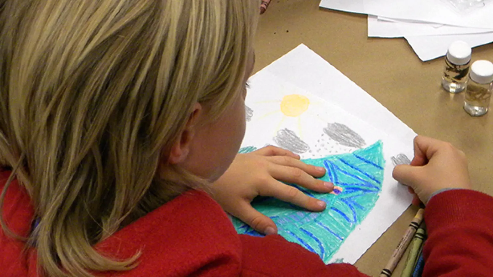 Drawing insects is one of the popular activities during Open House