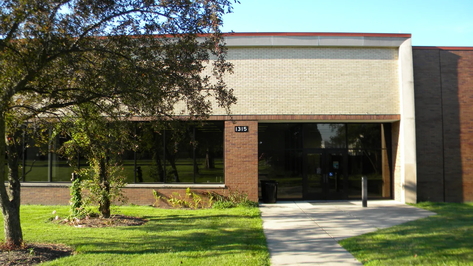 View of entrance of Museum of Biological Diversity