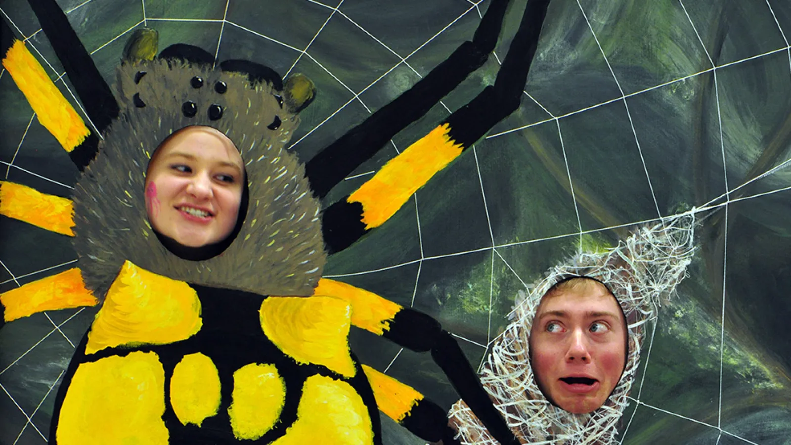 Volunteers playing predator and prey