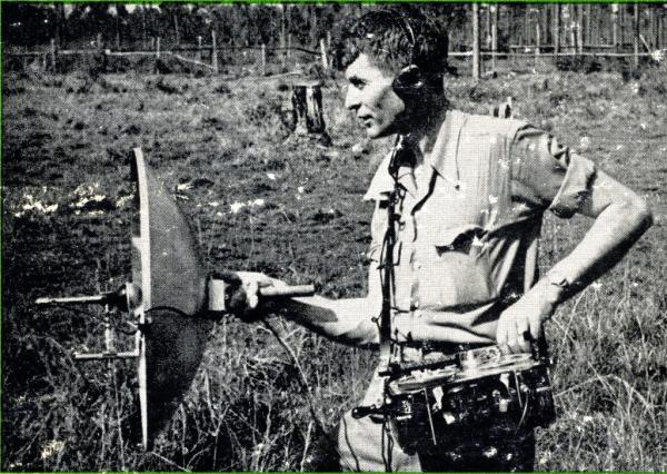 Don Borror with recording equipment